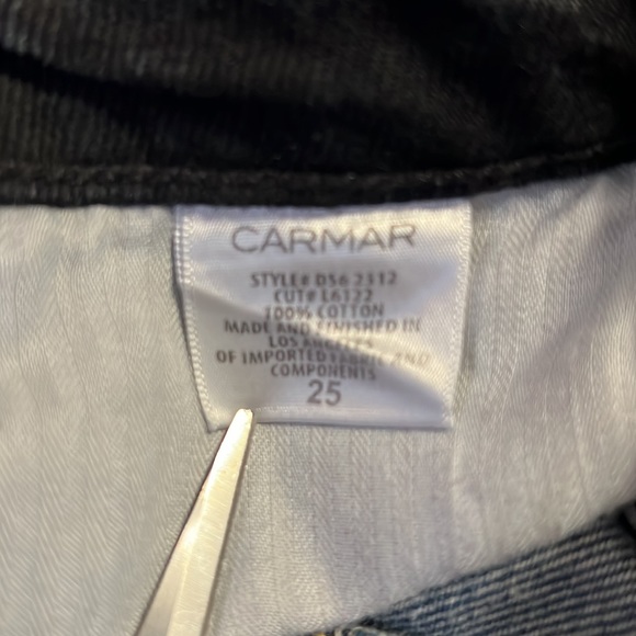 CARMAR denim fringe skirt size 25 - Picture 5 of 9